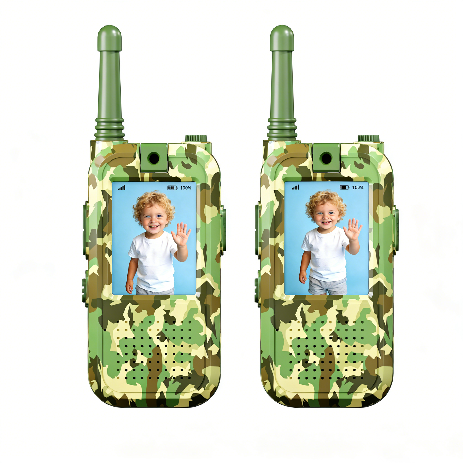 Camo walkie-talkies with video screens