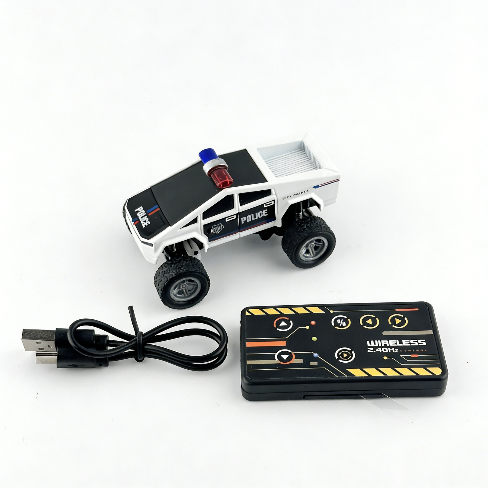 Remote control police car with charger